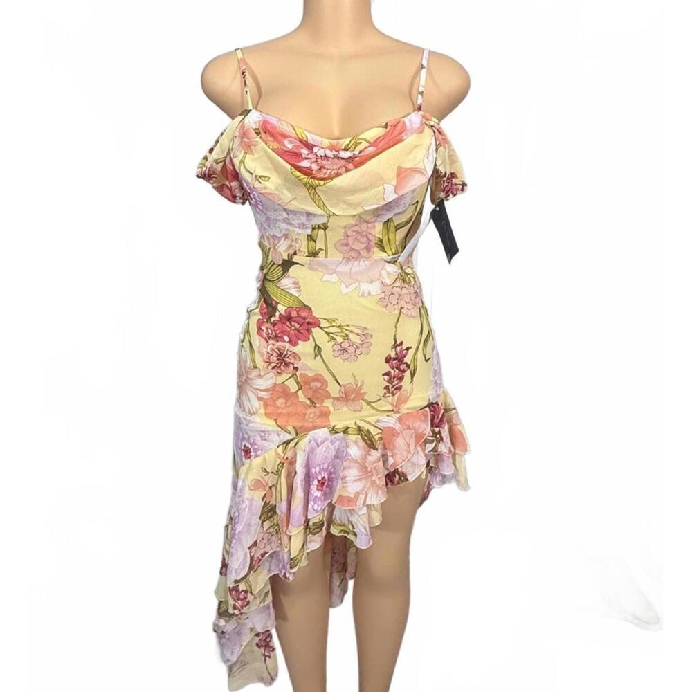 [NEW] CIty Studio Floral High Low‎ Dress with Ruffle Hem
